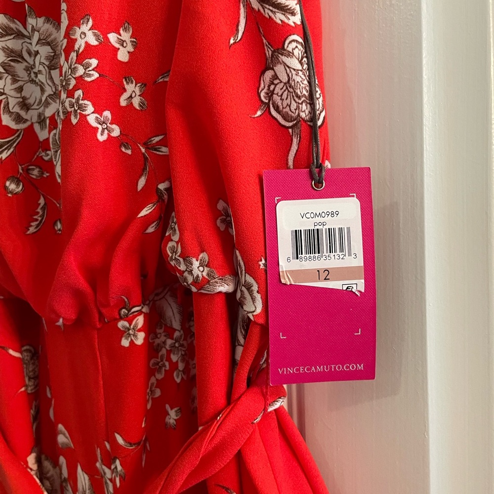 Vince Camuto Red Floral Jumpsuit - Picture 5 of 5